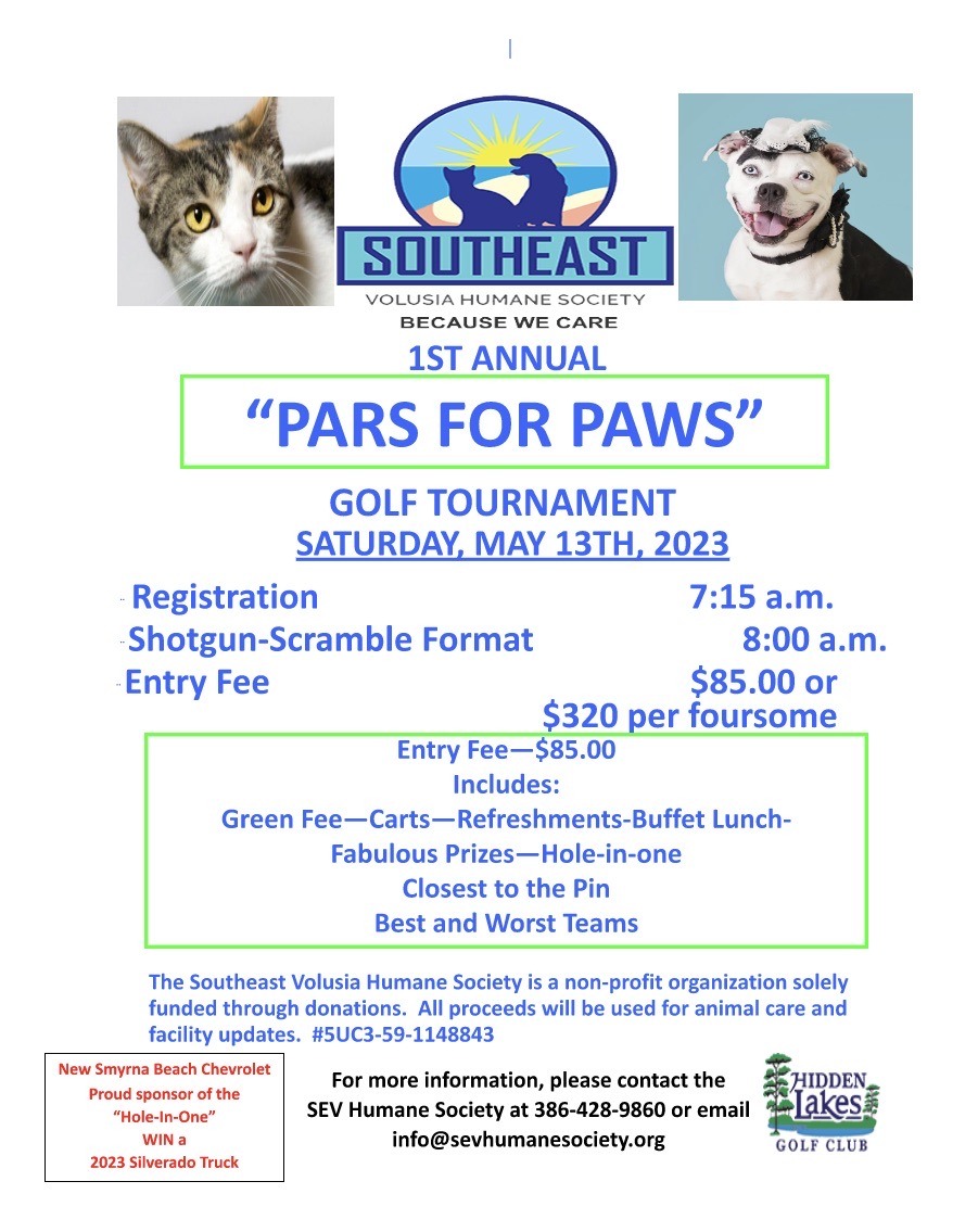 Pars for Paws Golf Tournament 2023 Southeast Volusia Humane Society
